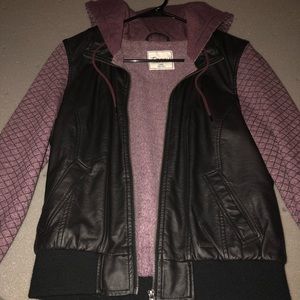 Dravus leather varsity jacket